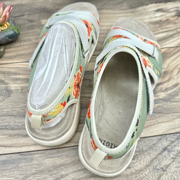 NIB Earth Origins Saco 9M Slingback Comfort Sport Sandals Green Multi - Picture 7 of 12